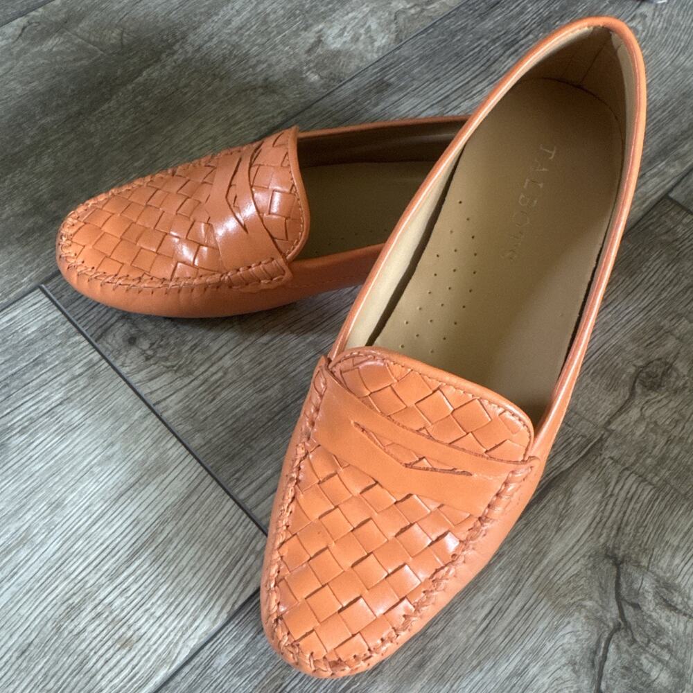 Womens Talbots Designer Leather Driving Moccasins Slip-Ons Flats Size 6.5 A168